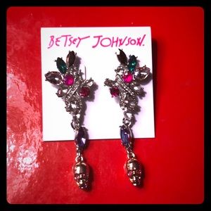 NWT BETSEY JOHNSON MULTI COLORED EARRINGS WOW 💕